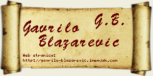 Gavrilo Blažarević vizit kartica